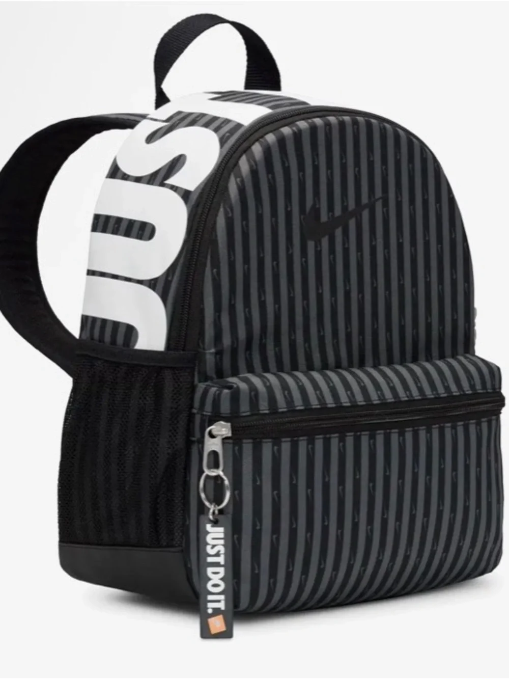 Nike Black & Gray Striped Backpack